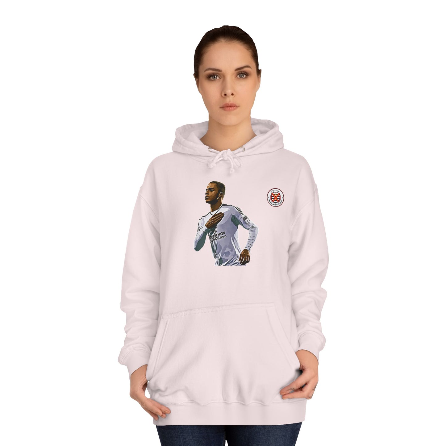 One of our own  (US customer) Unisex College Hoodie