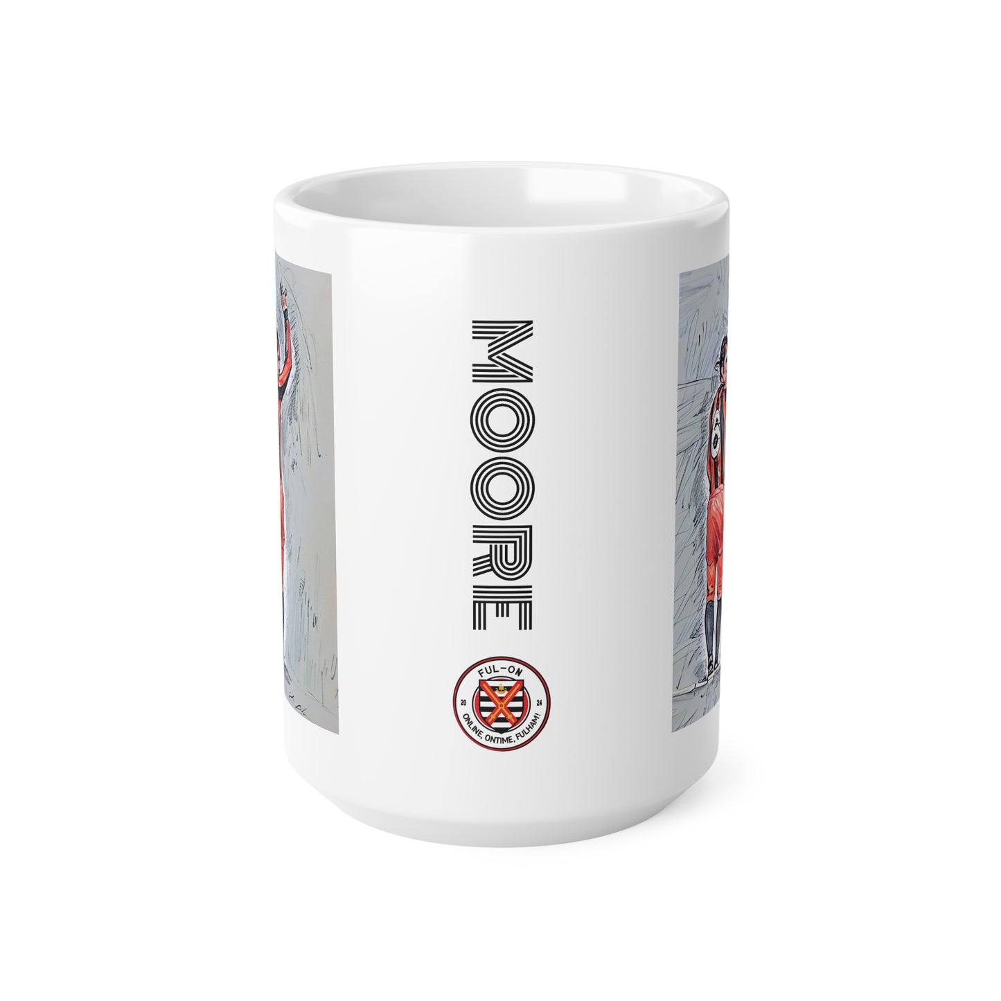 Moore fairwell Ceramic Coffee Cups, 11oz, 15oz